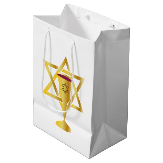 Davidster  medium cadeauzakje (Voorkant Gekanteld)
