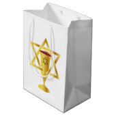 Davidster  medium cadeauzakje (Achterkant Gekanteld)