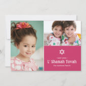 Davidster Moderne Rosh Hashanah Nieuwjaarskaart Feestdagenkaart (Voorkant)