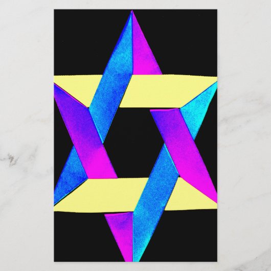 Davidster Multikleur Fun Briefpapier (Voorkant)