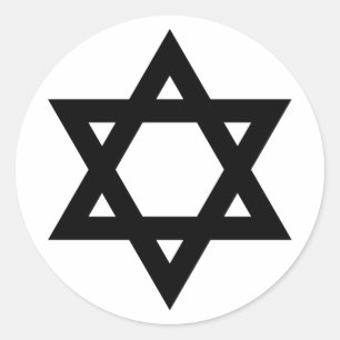 Davidster Ronde Sticker