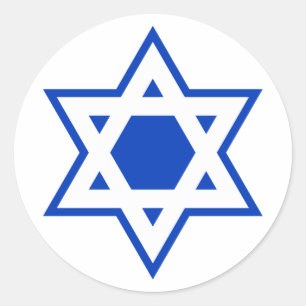 Davidster Ronde Sticker