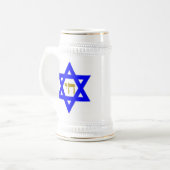 Davidster & symbool van het leven bierpul (Voorkant links)