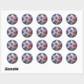 Davidster van waterlelies ronde sticker (Vel)