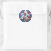 Davidster van waterlelies ronde sticker (Tas)