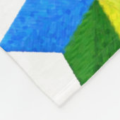 Davidsterpatroon in meerdere kleuren fleece deken (Hoek)