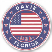 Davie Florida Sticker (Voorkant)