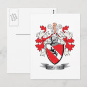Davies Family Crest Coat of Arms Briefkaart (Voorkant / Achterkant)