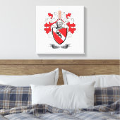 Davies Family Crest Coat of Arms Canvas Afdruk (Insitu (Slaapkamer))