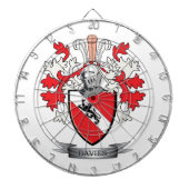Davies Family Crest Coat of Arms Dartbord (Voorkant)
