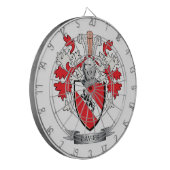Davies Family Crest Coat of Arms Dartbord (Voorkant Links)