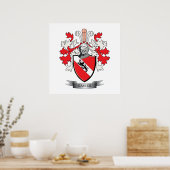 Davies Family Crest Coat of Arms Poster (Keuken)