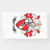 Davies Family Crest Coat of Arms Spandoek (Horizontaal)