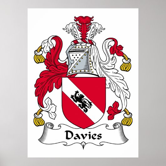 Davies Family Crest Poster (Voorkant)