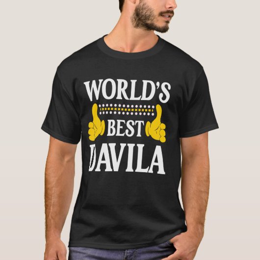 Davila Achternaam Team Familie Achternaam World's  T-shirt (Voorkant)