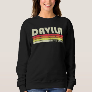Davila Surname Retro  80s 90s Birthday Reun Trui