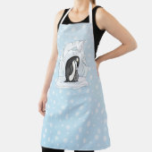 Davin and Annie the Penguins All-Over Print Schort (Insitu)