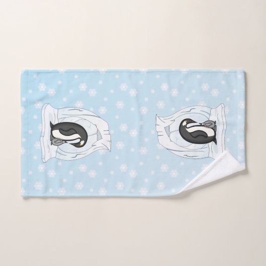 Davin en Annie, de handdoekset van de pinguïns Bad Handdoek (Handdoek)