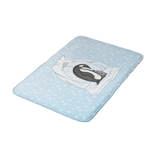Davin en Annie de Penguins Bath Mat (Gekanteld)