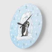 Davin en Annie de Penguins Clock Grote Klok (Hoek)