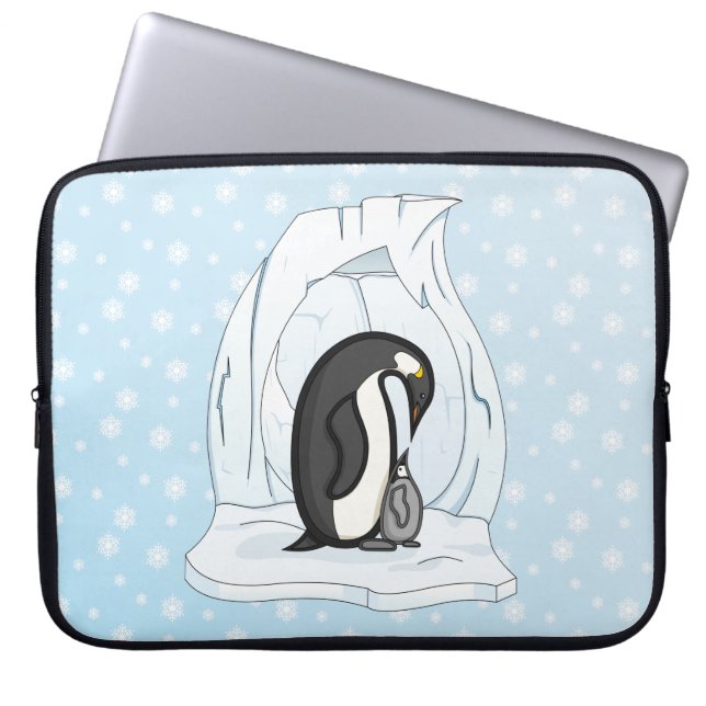 Davin en Annie de Penguins Laptop Sleeve (Voorkant)
