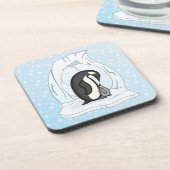 Davin en Annie de Penguins Square Onderzetter (Linkerzijde)