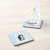 Davin en Annie de Penguins Square Onderzetter (Rechterzijde)