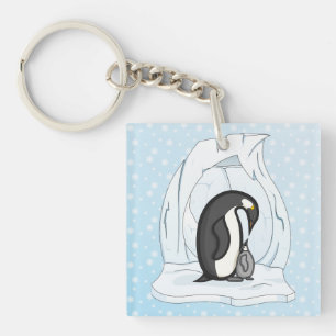 Davin en Annie de Pinguïns Acryl Sleutelhanger