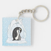 Davin en Annie de Pinguïns Acryl Sleutelhanger (Achterkant)