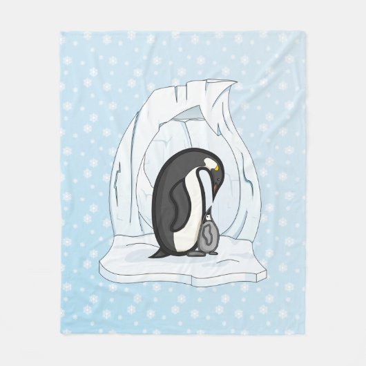 Davin en Annie de Pinguïns Fleece Deken (Voorkant)