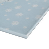 Davin en Annie de pinguïns glazen snijplank (Hoek)