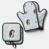 Davin en Annie de Pinguïns Ovenwant & Pannenlap Set (Voorkant / Achterkant)