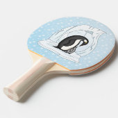 Davin en Annie de Pinguïns Ping Pong Paddle Tafeltennisbatje (Voorkant Gekanteld)