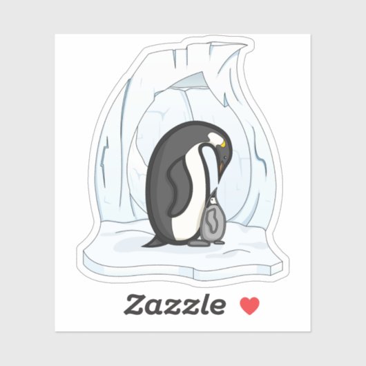 Davin en Annie the Penguins Contour Sticker (Vel)