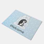 Davin en Annie the Penguins Doormat Deurmat (Schuin)