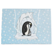 Davin en Annie the Penguins Gift Bag Large Cadeautasje (Voorkant)