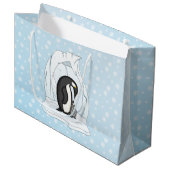 Davin en Annie the Penguins Gift Bag Large Cadeautasje (Voorkant Gekanteld)