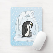 Davin en Annie the Penguins Mousepad Muismat (Met muis)
