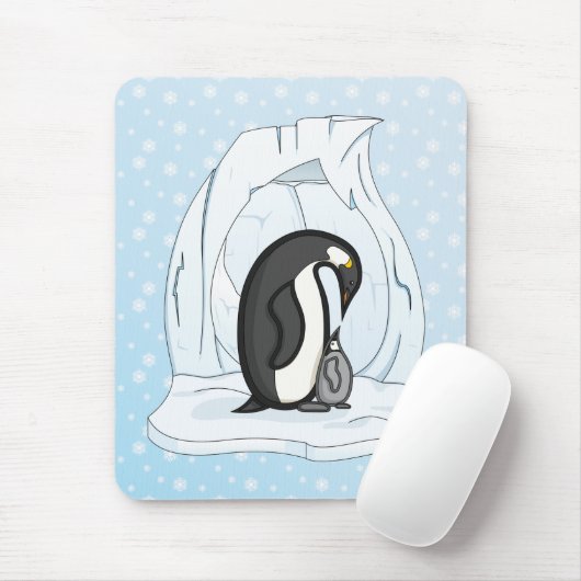 Davin en Annie the Penguins Mousepad Muismat (Met muis)
