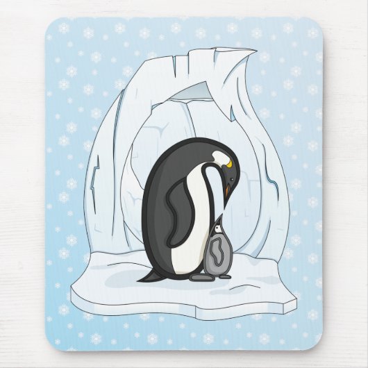 Davin en Annie the Penguins Mousepad Muismat (Voorkant)