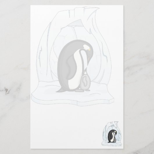 Davin en Annie the Penguins Stationery Briefpapier (Voorkant)