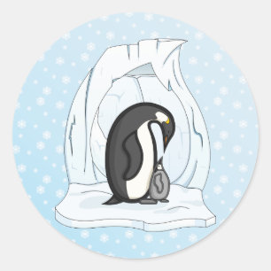 Davin en Annie the Penguins Sticker
