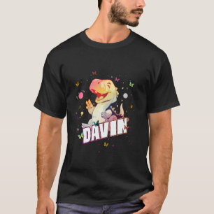 DAVIN - Schattigee jongensnaam met schattige dinos T-shirt