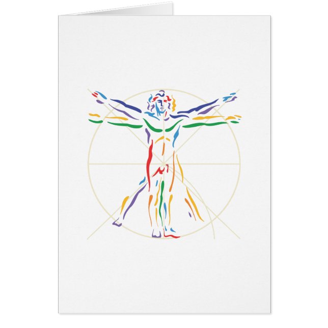 DaVinci Anatomy Man in Chakra Colors (Voorkant)