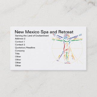 DaVinci Anatomy Man in Chakra Colors Afsprakenkaartje