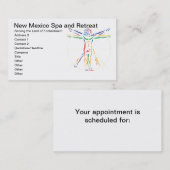 DaVinci Anatomy Man in Chakra Colors Afsprakenkaartje (Voorkant / Achterkant)