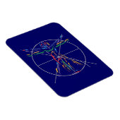 DaVinci Anatomy Man in Chakra Colors Magneet (Rechterzijde)