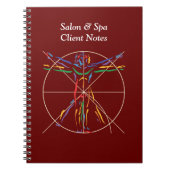 DaVinci Anatomy Man in Chakra Colors Notitieboek (Voorkant)