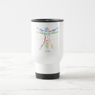 DaVinci Anatomy Man in Chakra Colors Reisbeker