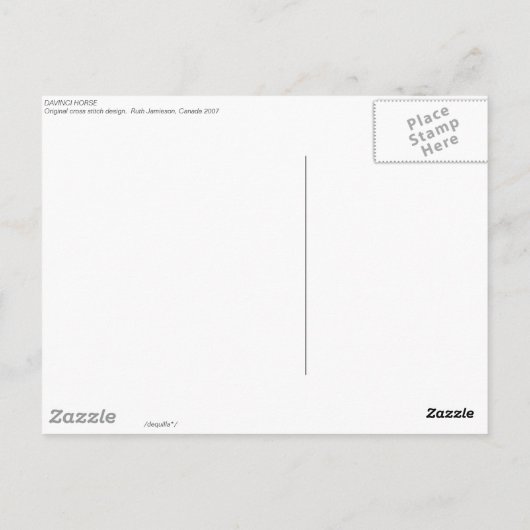 DAVINCI HORSE BRIEFKAART (Achterkant)